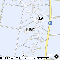 秋田県大仙市角間川町（小萩立）周辺の地図