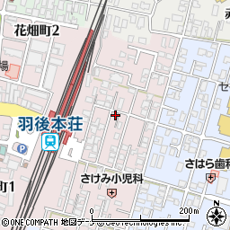 秋田県由利本荘市西梵天148-2周辺の地図