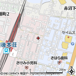 秋田県由利本荘市西梵天154周辺の地図