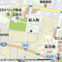 秋田県由利本荘市給人町56-1周辺の地図