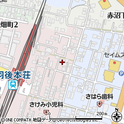 秋田県由利本荘市西梵天155周辺の地図