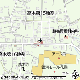 岩手県花巻市高木第１５地割20-9周辺の地図