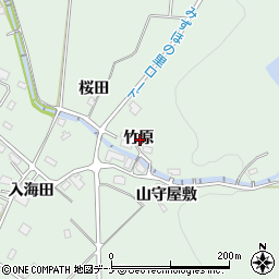 秋田県仙北郡美郷町金沢竹原周辺の地図