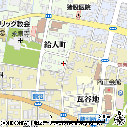 秋田県由利本荘市給人町60周辺の地図