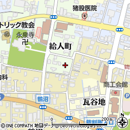 秋田県由利本荘市給人町59周辺の地図