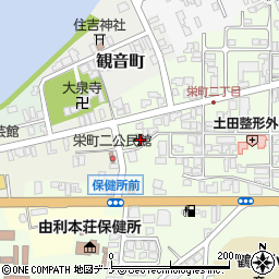 秋田県由利本荘市砂子下104-1周辺の地図