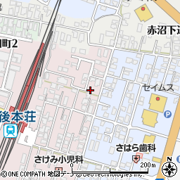 秋田県由利本荘市西梵天234周辺の地図