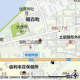 秋田県由利本荘市砂子下104周辺の地図