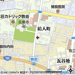 秋田県由利本荘市給人町55周辺の地図