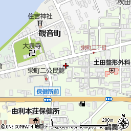 秋田県由利本荘市砂子下104-6周辺の地図
