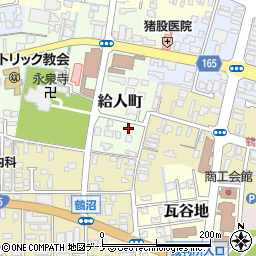 秋田県由利本荘市給人町58周辺の地図