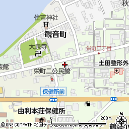 秋田県由利本荘市砂子下104-3周辺の地図