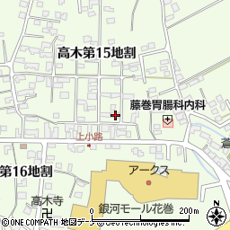 岩手県花巻市高木第１５地割20-16周辺の地図