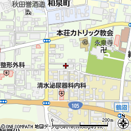 秋田県由利本荘市給人町94周辺の地図