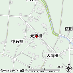 秋田県仙北郡美郷町金沢元東根周辺の地図