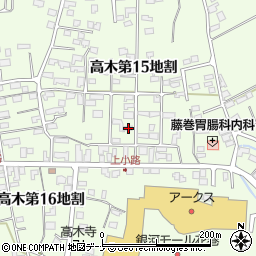 岩手県花巻市高木第１５地割20-51周辺の地図