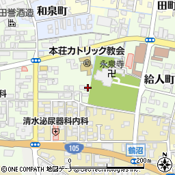 秋田県由利本荘市給人町95-3周辺の地図