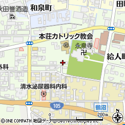 秋田県由利本荘市給人町95-4周辺の地図