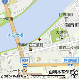 秋田県由利本荘市片町周辺の地図