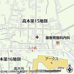 岩手県花巻市高木第１５地割20-36周辺の地図
