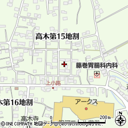 岩手県花巻市高木第１５地割20-34周辺の地図