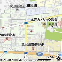 秋田県由利本荘市給人町91-4周辺の地図