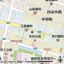 秋田県由利本荘市裏尾崎町周辺の地図