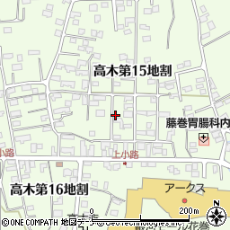 岩手県花巻市高木第１５地割20-42周辺の地図