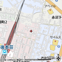 秋田県由利本荘市西梵天238周辺の地図