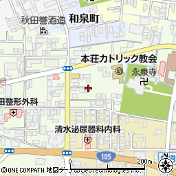 秋田県由利本荘市給人町91-1周辺の地図