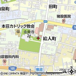 秋田県由利本荘市給人町44周辺の地図