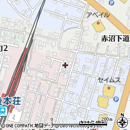 秋田県由利本荘市西梵天237周辺の地図