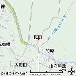 秋田県仙北郡美郷町金沢桜田周辺の地図
