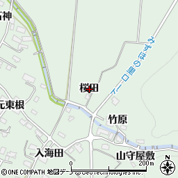 秋田県美郷町（仙北郡）金沢（桜田）周辺の地図