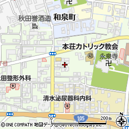 秋田県由利本荘市給人町90周辺の地図