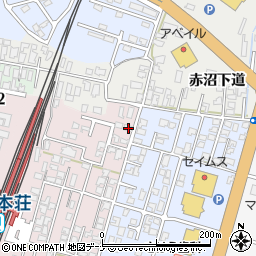 秋田県由利本荘市西梵天236周辺の地図