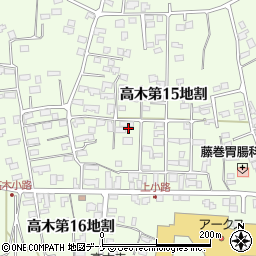 岩手県花巻市高木（第１５地割）周辺の地図