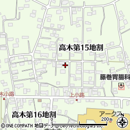 岩手県花巻市高木第１５地割59周辺の地図