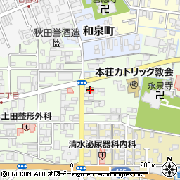 秋田県由利本荘市給人町88-1周辺の地図