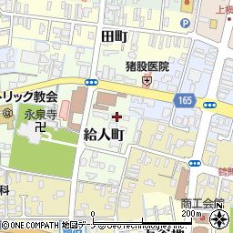 秋田県由利本荘市給人町39-4周辺の地図