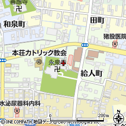 秋田県由利本荘市給人町66周辺の地図