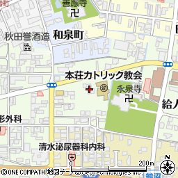 秋田県由利本荘市給人町100周辺の地図