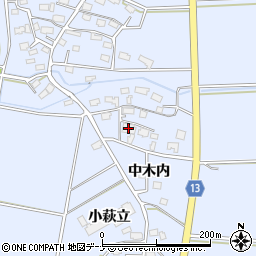 秋田県大仙市角間川町中木内155周辺の地図