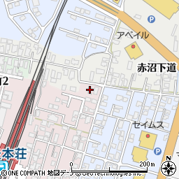 秋田県由利本荘市西梵天330周辺の地図