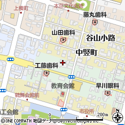 北都銀行本荘支店周辺の地図