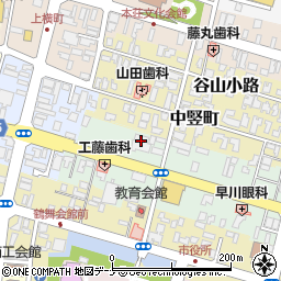 北都銀行本荘支店周辺の地図