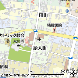 秋田県由利本荘市給人町17周辺の地図