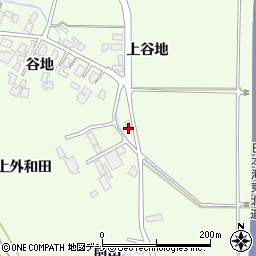 秋田県由利本荘市土谷上谷地周辺の地図