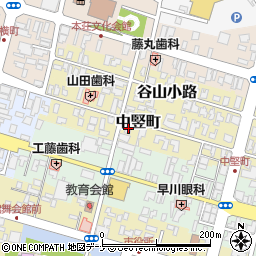〒015-0803 秋田県由利本荘市中竪町の地図