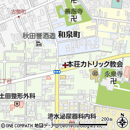 秋田県由利本荘市給人町87周辺の地図